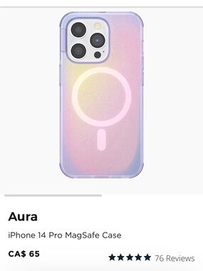 Aura iPhone 14 Pro MagSafe Case - Iridescent Pink & Purple